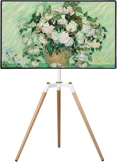 Floor TV Stand for 32-65 inches Screen Height Adjustable Studio Tripod Easel TV Display Stand with 140&deg; Swivel for Bedroom, Living Room, Corner TV Stand