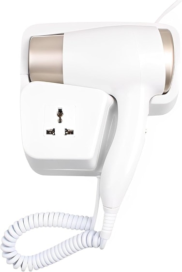 Wall Mounted Hair Dryer, Professional Travel &amp; Styling Hairdryer with Holder, Fast Drying, Ideal for Home, Salon &amp; Hotel Use