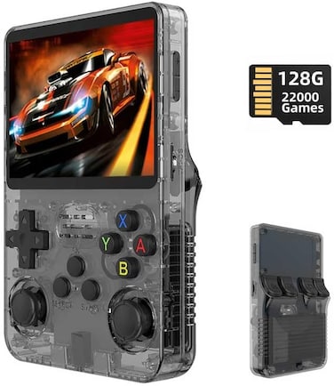 R36s retro Handheld Gaming Console with 64G Cards, Portable Retro Game Consoles Linux Gaming System Emulator 3.5-Inch&nbsp;IPS&nbsp;Screen