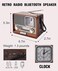 Radio Retro Vintage FM with Bluetooth Speaker, Portable Rechargeable Classic Radio, USB, TF, AUX Support, Built-in Clock &amp; Flashlight for Home&nbsp;&amp;&nbsp;Outdoor