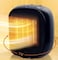 Portable Fan Heater Manual Thermostat Ceramic Heater With Overheat Protection Sensor 1500W Black Color