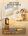 Electric Heater, 1500W Energy Efficient Space Room Heater, Upgrade Remote Portable Ceramic Fan Heaters, Thermostat, 3 Modes 12H Timer, Overheat &amp; Tip Over Protection, for Bedroom, Atom 316, Gold