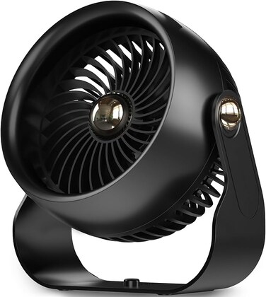 Desk Fan, 6 Inch Quiet Air Circulator Fan, 4 Speeds with Strong Airflow, 270&deg; Rotate Portable Fan For Bedroom Home Office Desktop Travel