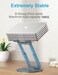 Laptop Stand, Aluminum Laptop Stand for Desk Ergonomic Sitting/Standing Laptop Riser with 360&deg; Rotating Base, Foldable Laptop Holder Adjustable Height Up To 18.9" (Grey)