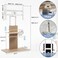 Floor TV Stand, Modern Height Adjustable Swivel TV Mount for 32-70 inches Flat Curved Screens TV Stand with Storage