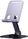 Mobile Phone Stand 360&deg; Rotating Adjustable Holder for Desk, Foldable Metal Phone Mount Compatible with iPhone 16 15 14, Samsung, Huawei &amp; All&nbsp;Smartphones