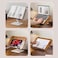 Aluminum &amp; Wooden Laptop Stand, Adjustable Foldable Book Stand for Desk, Ergonomic Laptop Riser for MacBook, iPad, Tablet &amp; Reading, Portable Laptop Holder for Office&nbsp;&amp;&nbsp;Home