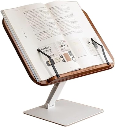 Aluminum &amp; Wooden Laptop Stand, Adjustable Foldable Book Stand for Desk, Ergonomic Laptop Riser for MacBook, iPad, Tablet &amp; Reading, Portable Laptop Holder for Office&nbsp;&amp;&nbsp;Home