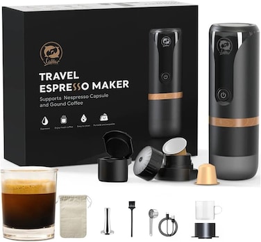 Portable Espresso Maker &ndash; Manual Coffee Machine for Travel, Office &amp; Outdoor Use, Compact Handheld Espresso Machine