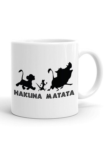 Your Wall Hakuna Matata Slogan from The Lion King Printed Ceramic Coffee Mug 325ml, Perfect Gifting by Spoil Your Wall