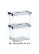 Storage Box 28L Set of 2 Transparent Plastic Organizer Boxes with Lids Multipurpose Home Storage Containers