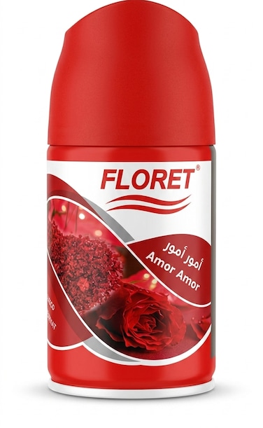 Floret Amor Amor Air Freshener Spray - 150g   Long-Lasting Floral Rose Fragrance for Home, Office &amp; Car   Premium Odor Neutralizer