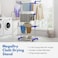 3 Layers Clothes Drying Rack Folding Clothes Rail Of Clothes Hanger, Adjustable Stainless Steel Hanger With Two Side Folding Wings For Indoor And Outdoor