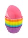 Silicone Cupcake Moulds Multicolour 3.8x2.6x1.7inch