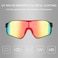 ROCKBROS Polarized Sunglasses for Men Women UV Protection Cycling Sunglasses (Black Red), One Size