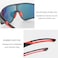 ROCKBROS Polarized Sunglasses for Men Women UV Protection Cycling Sunglasses (Black Red), One Size