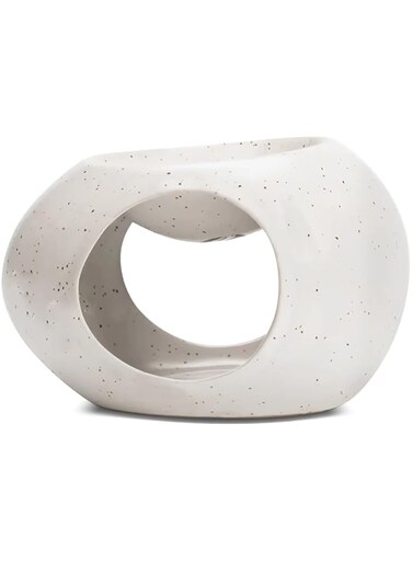 IRCHA Abstract Art Essential Oil Burner for Scented, Ceramic Splash-ink Wax Melt Warmer for Scented Wax, Aromatherapy Diffuser, Tealight Wax Warmer Home Decoration Office Yoga Spa Gift (Style A)