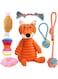 DKundZH 7 Pack Dog Toys, Dog Squeaky Toys, Puppy Toys for Teething Small Dogs, Stuffed Plush Dog Toys, Ropes for Medium to Large Dogs