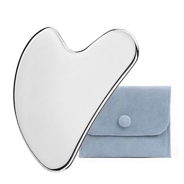 Gua Sha Facial Tools, Stainless Steel Gua Sha Tool for Face, Metal Guasha Scraping Massage Tools for Body Skin Care, Face Sculpting Tool for SPA Acupuncture, Anti-Aging &amp; Wrinkles