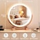 Round Professional LED Makeup Mirror Touch-sensitive dimming, 360&deg; rotation, memory function, and a stable metal base Bedrooms, Bathrooms, and dressing tables