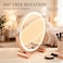 Round Professional LED Makeup Mirror Touch-sensitive dimming, 360&deg; rotation, memory function, and a stable metal base Bedrooms, Bathrooms, and dressing tables