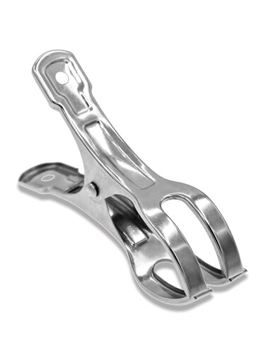 Coideal Beach Towel Clips Clamps Stainless Steel, 10 Pack 4.3 Inch Large Heavy Duty Quilt Clothespins Peg Clamps Jumbo Size, Windproof Clips Clothes Pin Hanger for Lounge Cruise Pool Boat Blanket