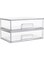 12.1&#39;&#39;W Clear Stackable Storage Drawers,2 Pack Acrylic Plastic Organizers Bins for Makeup Palettes, Cosmetics, and Beauty Supplies,Ideal for Vanity, Bathroom,Cabinet,Desk Organization