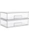 12.1''W Clear Stackable Storage Drawers,2 Pack Acrylic Plastic Organizers Bins for Makeup Palettes, Cosmetics, and Beauty Supplies,Ideal for Vanity, Bathroom,Cabinet,Desk Organization