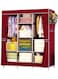 Non Woven Fabric Cloth Cabinet/Storage Organizer with Cover, PURPLE, PINK, BROWN, CYAN,