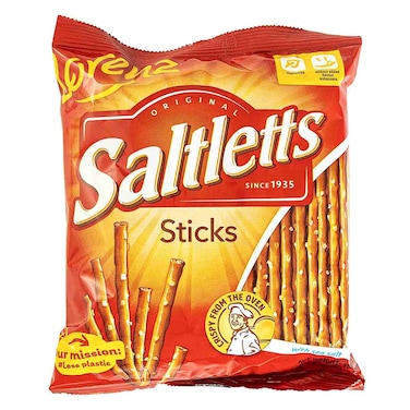 لورينز سالتليتس بريميوم أعواد البريتزل المخبوزة بملح البحر، 150 غرام​