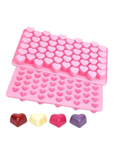 Heart Shape Silicone Baking Chocolate Cookie Molds multicolour