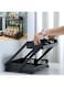 AMERTEER Pull Out Spice Rack Organizer for Kitchen, 2-Layer Foldable Standing Shelf for Countertop &amp; Cabinet, Black Seasoning Holder for Jar Storage, Kitchen Spice Racks (Black)