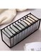 1 Piece Drawer organizer, underwear storage organiser closet organizer and storage Washable drawer divider for Bras, Underwear, Socks, Ties (Black)