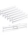 Tazweeq 6 Pack Drawer Divider Organizer, Adjustable Expandable Plastic Dividers, Drawer Dividers for Dresser Organizer, Bedroom Clothing, Office Storage, Clear