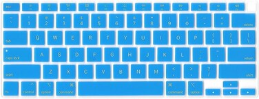 US Layout English language Silicone Keyboard Cover Skin For MacBook Air 13" 2020 With Touch ID Model:- A2179/A2337 M1 Chip, Keyboard Accessories" Sky Blue