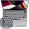 EU/UK Layout Russian Language Silicone Keyboard Cover Compatible with MacBook New Air 13.6" &amp; 15.3" M3/M2 &amp; MacBook New Pro 14.2" &amp; 16.2" M4/M3/M2/M1 Release 2024/2023/2022/2021" Black