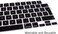 EU/UK Layout French (AZERTY) Language Silicone Keyboard Cover Compatible with MacBook New Air 13.6" &amp; 15.3" M3/M2 &amp; MacBook New Pro 14.2" &amp; 16.2" M4/M3/M2/M1 Release 2024/2023/2022/2021" Black