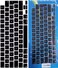 EU/UK Layout French (AZERTY) Language Silicone Keyboard Cover Compatible with MacBook New Air 13.6" &amp; 15.3" M3/M2 &amp; MacBook New Pro 14.2" &amp; 16.2" M4/M3/M2/M1 Release 2024/2023/2022/2021" Black