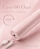 MySmile DY156 Electric Toothbrush for Adults, Rechargeable Sonic Battery Toothbrush Portable with 3 Brush Heads, 2 Mins 5 Modes Smart Timer, 45000VPM, One Charge for 60 Days (Pink, M)
