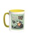 Coffee Shop Printed Mug Yellow/White