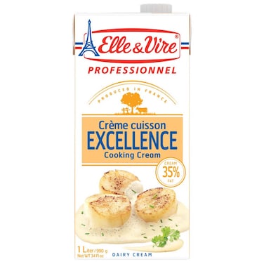 Elle and Vire UHT Cooking Cream 35% Fat, 1L