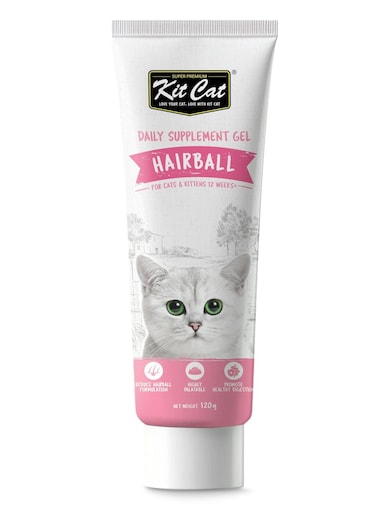 Kit Cat Daily Nutritional Supplement Gel For Cats &amp; Kittens &ndash; Hairball (120g)