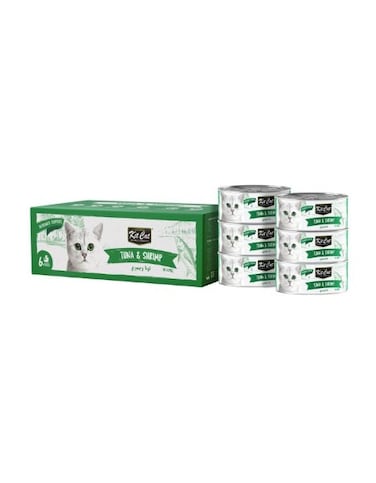 Kit Cat Deboned Tuna &amp; Shrimp Wet Cat Food Toppers 6x50g