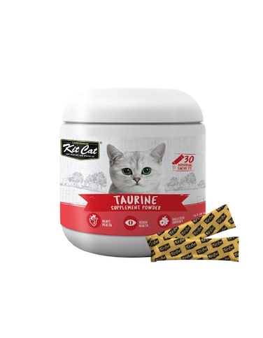 Kit Cat Taurine Supplement Powder 150g (5g x 30 Sachets) &ndash; Supports Heart &amp; Eye Health in Cats