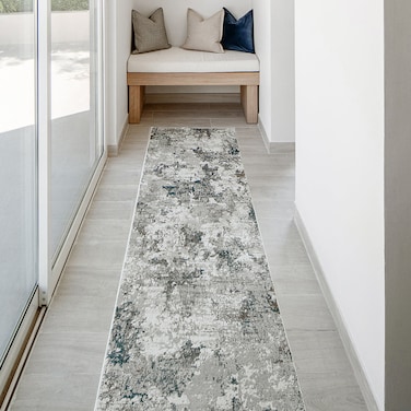 Jacob Sky 300 x 80 cm (Runners) Carpet Centre Home Designer Rug for Bedroom Living Dining Room Office Soft Non-slip Area Textile Decor