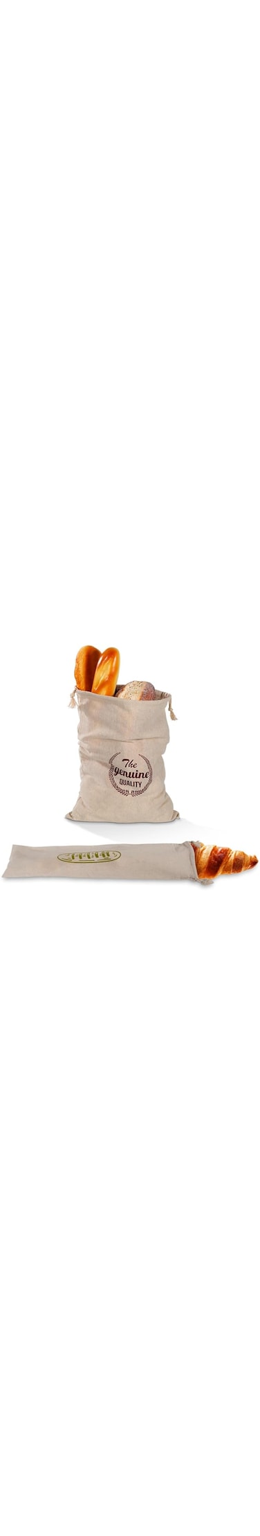 NALACAL 2-Pack Linen Bread Bags - Unbleached Reusable Burlap Storage Bags for Sourdough Loaves, Pastries, Baguettes, and Picnic &amp; Camping Food