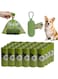 Quench 24 Rolls of Poop Bags, 360 Pieces, Waste Bags with Clip and Dispenser, 100% Leak Proof, Durable and Strong, Biodegradable