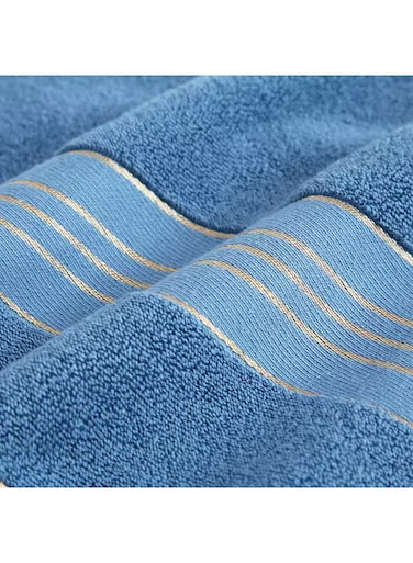 2 Pieces Set - Luxury Soft Large Bath Towels 100% Cotton 400 GSM for Beach, Spa, Hotel, Bathroom 70x140cm (Lake Blue)