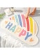 U-HOOME Cute Rainbow Bath Rug Bathroom Mat Non-Slip Soft Shower Water Absorbent Thick Shaggy Bathmat Nursery Floor Mats, Machine Washable