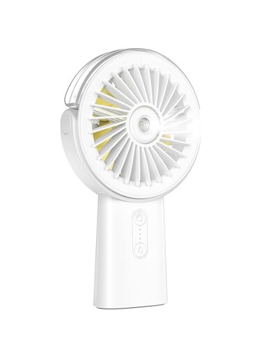 Ybaier Misting Fan, Portable Handheld Fan, 4000mAh Rechargeable Hand Held Mist Fan, 90&deg; Adjustable Small Mister Fan, Personal Cooling Water Spray Fan for Beach, Travel, Outdoors (White)